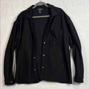 Forever 21 Men's Textured Black Shirt Jacket L